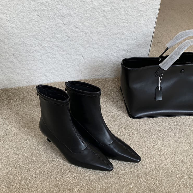 キトゥンヒールブーツ ショートブーツ ポインテッドトゥ | COCOMOMO | 詳細画像11 