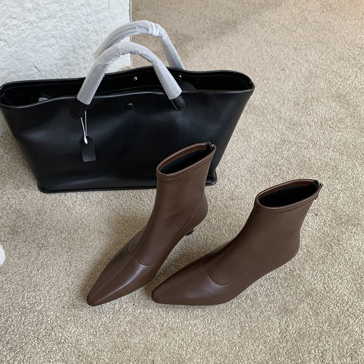 キトゥンヒールブーツ ショートブーツ ポインテッドトゥ | COCOMOMO | 詳細画像12 