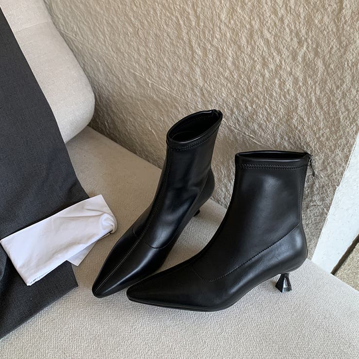 キトゥンヒールブーツ ショートブーツ ポインテッドトゥ | COCOMOMO | 詳細画像13 