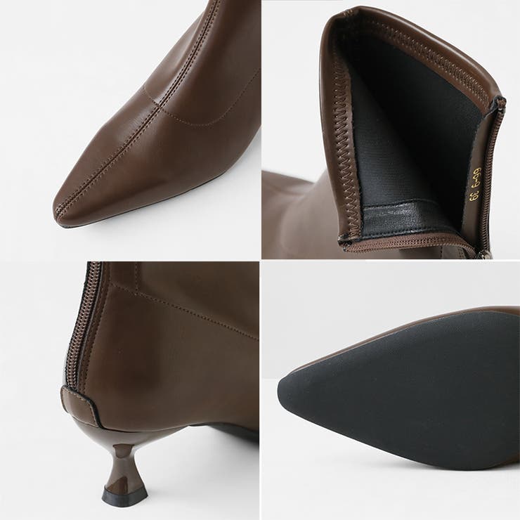 キトゥンヒールブーツ ショートブーツ ポインテッドトゥ | COCOMOMO | 詳細画像15 