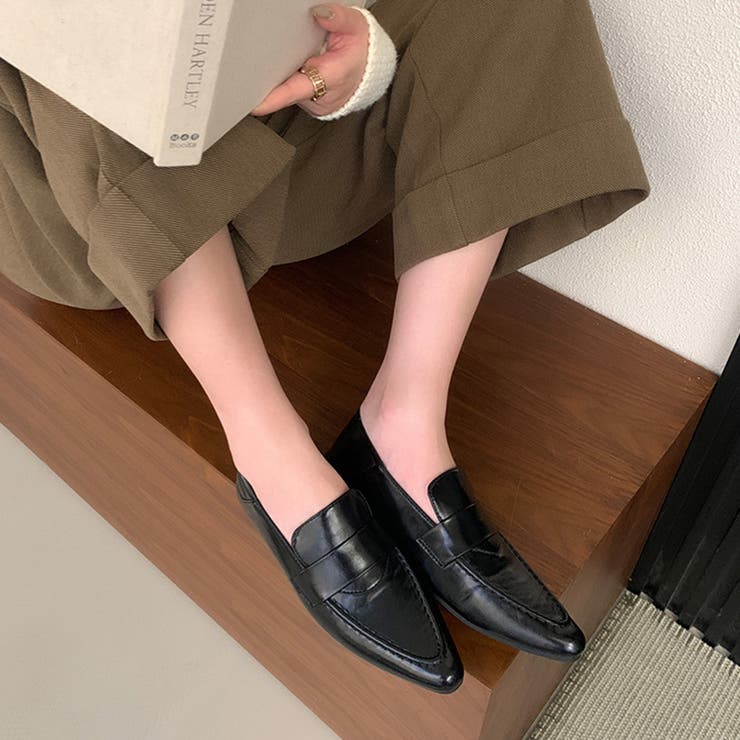 ポインテッドトゥローファー パンプス オフィスカジュアル | COCOMOMO | 詳細画像13 