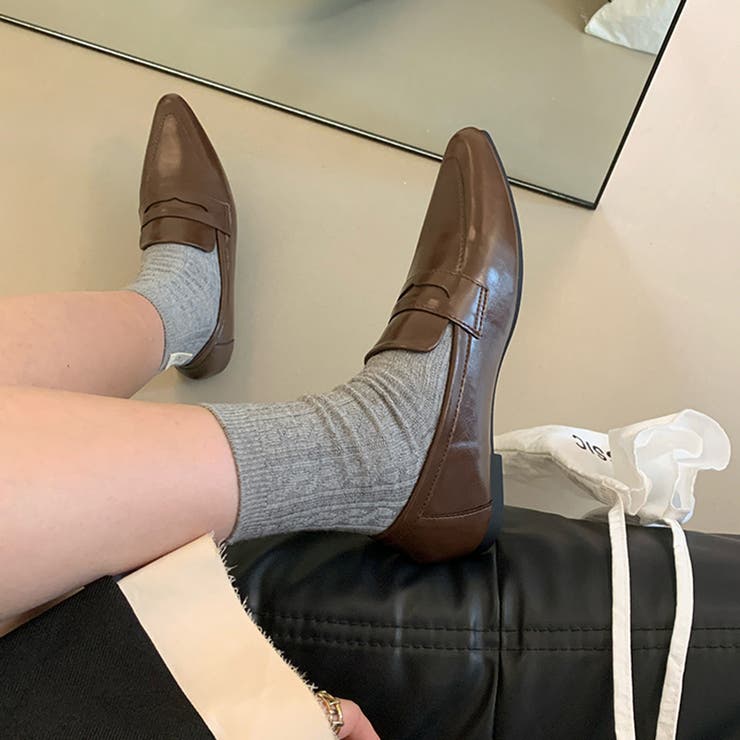 ポインテッドトゥローファー パンプス オフィスカジュアル | COCOMOMO | 詳細画像17 