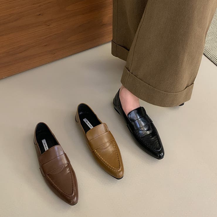 ポインテッドトゥローファー パンプス オフィスカジュアル | COCOMOMO | 詳細画像18 