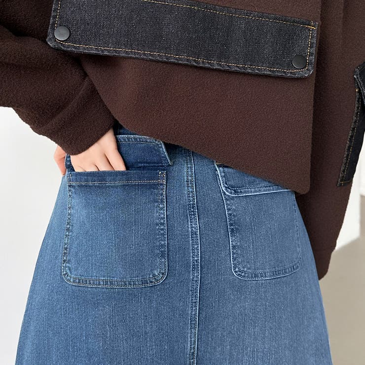 ストレッチ抜群「楽革命」デニムスカート 楽革命デニムスカート デニムスカート | COCOMOMO | 詳細画像10 