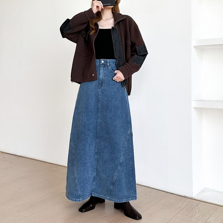 ストレッチ抜群「楽革命」デニムスカート 楽革命デニムスカート デニムスカート | COCOMOMO | 詳細画像13 