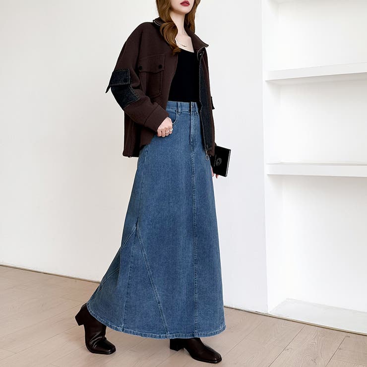 ストレッチ抜群「楽革命」デニムスカート 楽革命デニムスカート デニムスカート | COCOMOMO | 詳細画像14 