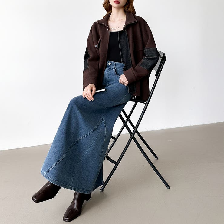 ストレッチ抜群「楽革命」デニムスカート 楽革命デニムスカート デニムスカート | COCOMOMO | 詳細画像8 