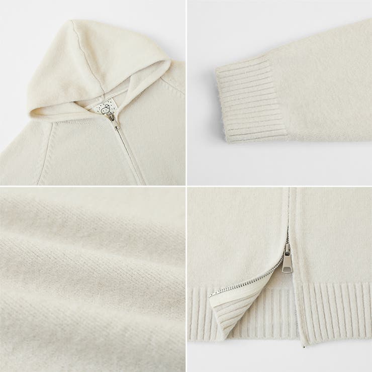 ニットパーカー ダブルジップパーカー ニット | COCOMOMO | 詳細画像23 