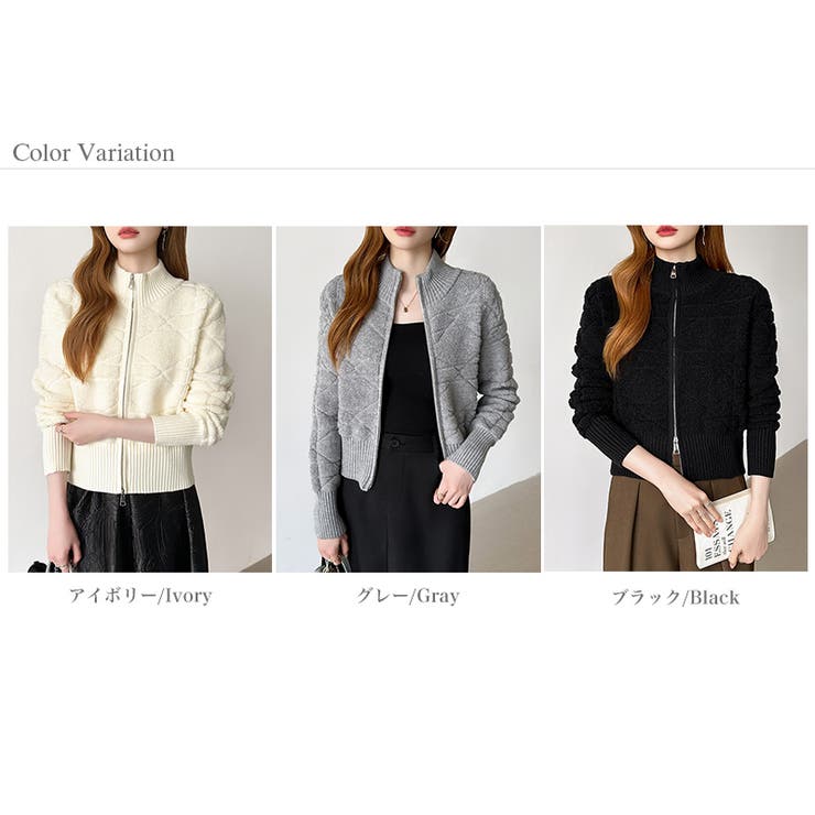 極美品✨ルネ 2025年モデル 春夏に◎ダブルジップ　ニットジャケット 極美品✨ルネ 2025年モデル 春夏に◎ダブルジップ ニットジャケット