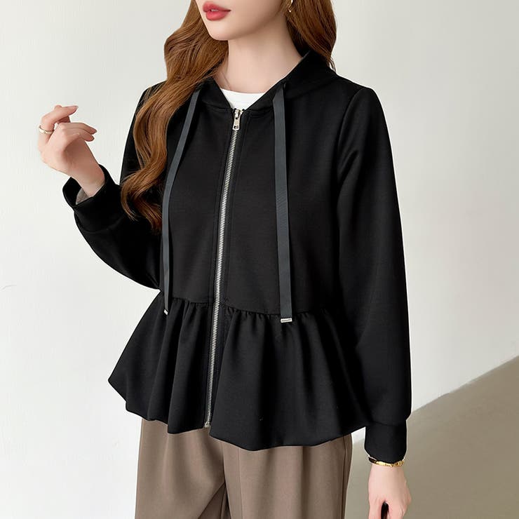 ぺプラムパーカー フリルパーカー ペプラム | COCOMOMO | 詳細画像12 