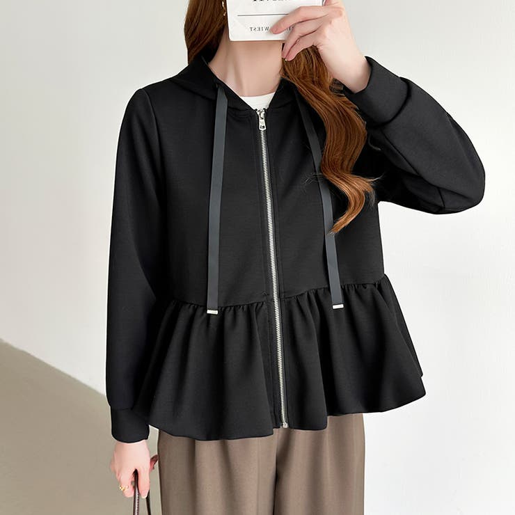 ぺプラムパーカー フリルパーカー ペプラム | COCOMOMO | 詳細画像13 