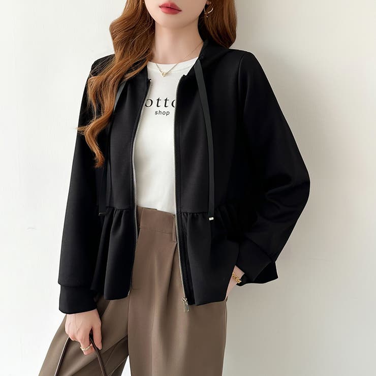 ぺプラムパーカー フリルパーカー ペプラム | COCOMOMO | 詳細画像14 