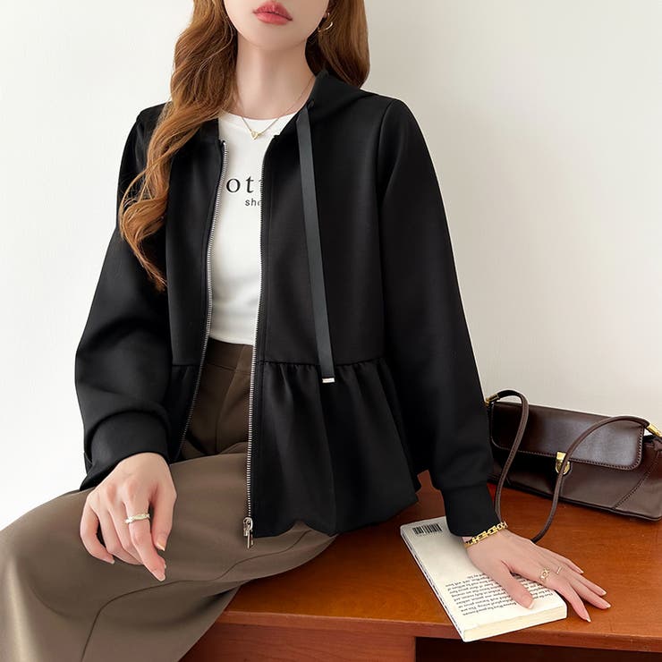 ぺプラムパーカー フリルパーカー ペプラム | COCOMOMO | 詳細画像17 