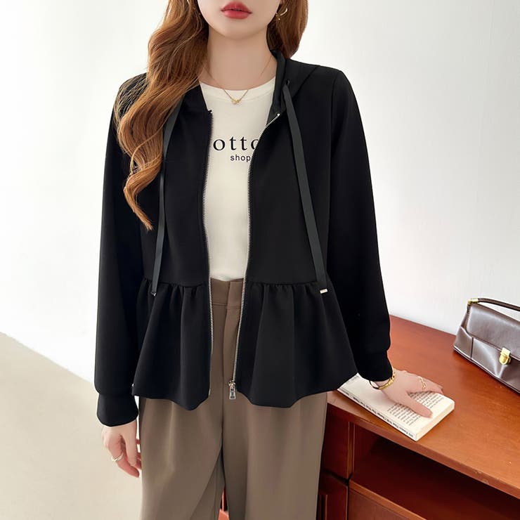 ぺプラムパーカー フリルパーカー ペプラム | COCOMOMO | 詳細画像18 