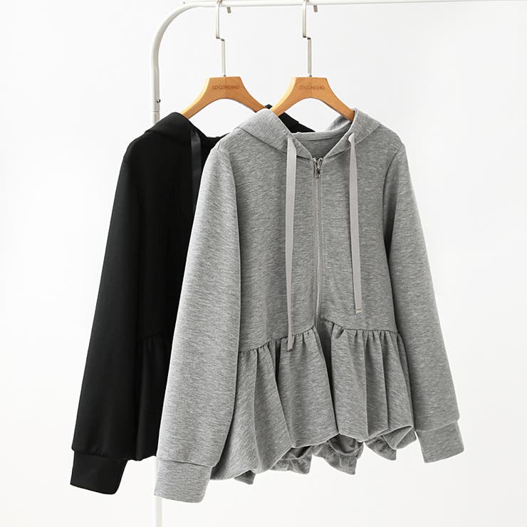 ぺプラムパーカー フリルパーカー ペプラム | COCOMOMO | 詳細画像19 