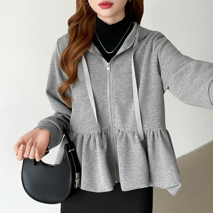 ぺプラムパーカー フリルパーカー ペプラム | COCOMOMO | 詳細画像2 