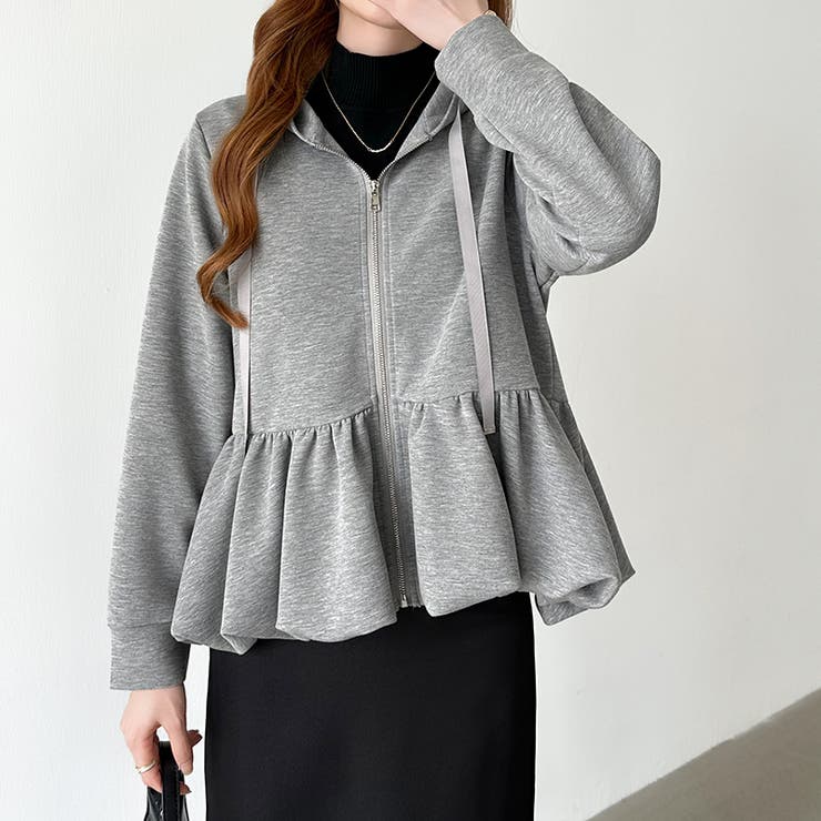 ぺプラムパーカー フリルパーカー ペプラム | COCOMOMO | 詳細画像6 