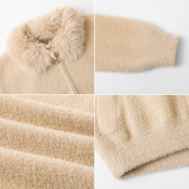 ふわふわファー×シャギー ファー付きシャギーブルゾン ブルゾン | COCOMOMO | 詳細画像45 