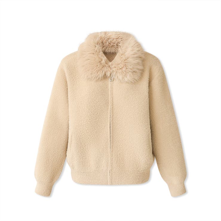 ふわふわファー×シャギー ファー付きシャギーブルゾン ブルゾン | COCOMOMO | 詳細画像48 