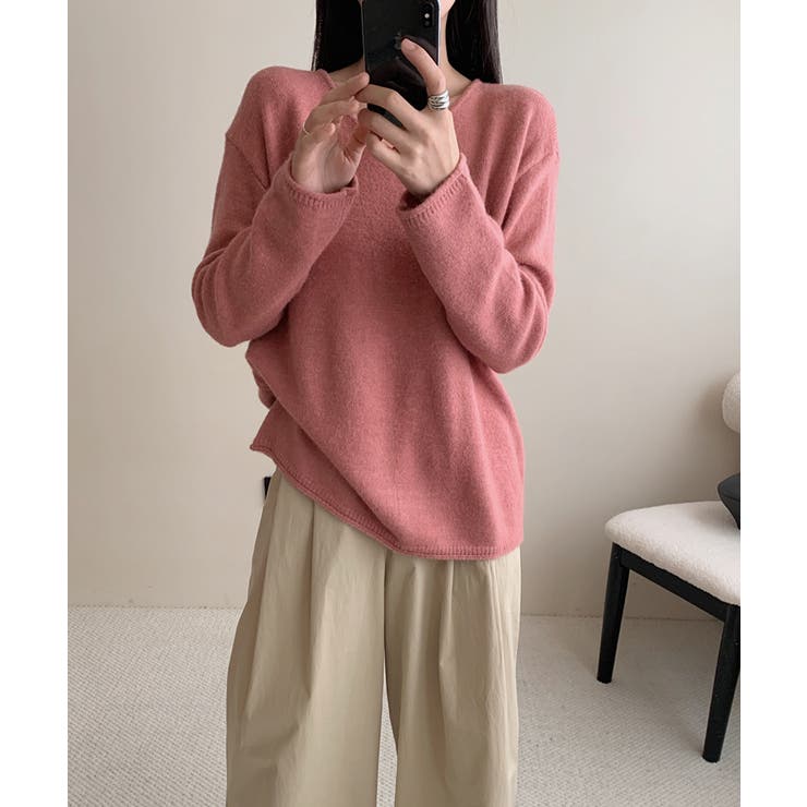 抜け感リラックスニット Vネックニット 長袖ニット | COCOMOMO | 詳細画像38 