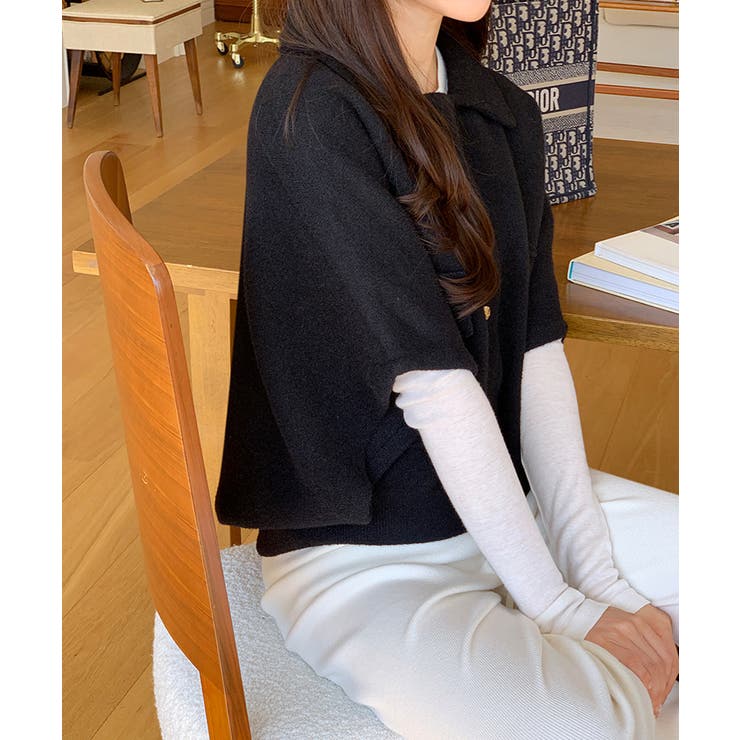 ドルマンショートジャケット ケープコート ショートジャケット | COCOMOMO | 詳細画像10 