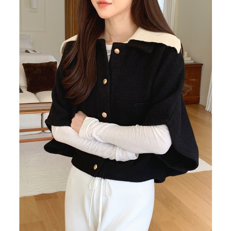 ドルマンショートジャケット ケープコート ショートジャケット | COCOMOMO | 詳細画像2 