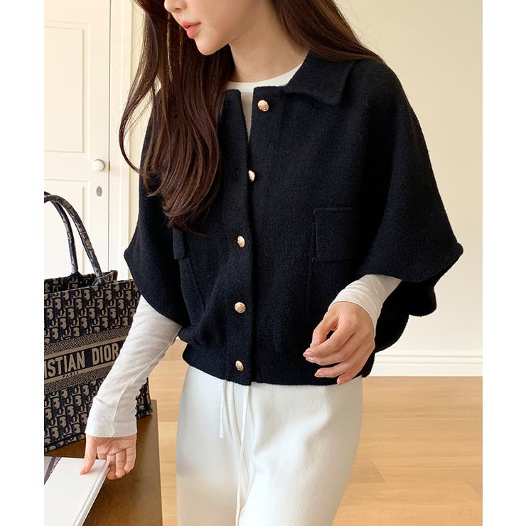 ドルマンショートジャケット ケープコート ショートジャケット | COCOMOMO | 詳細画像4 