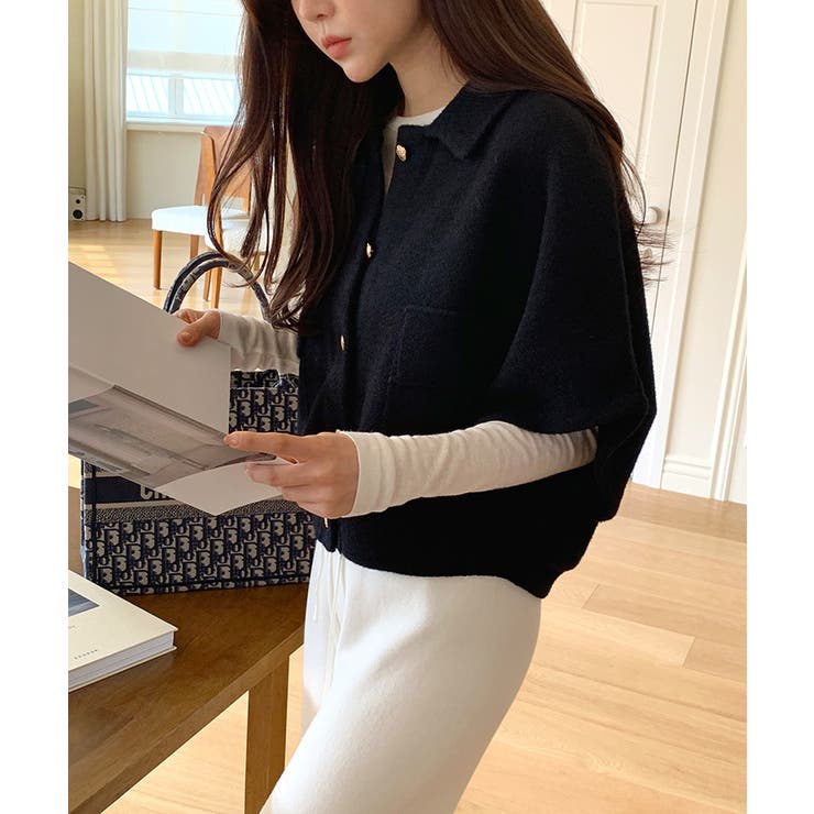 ドルマンショートジャケット ケープコート ショートジャケット | COCOMOMO | 詳細画像7 