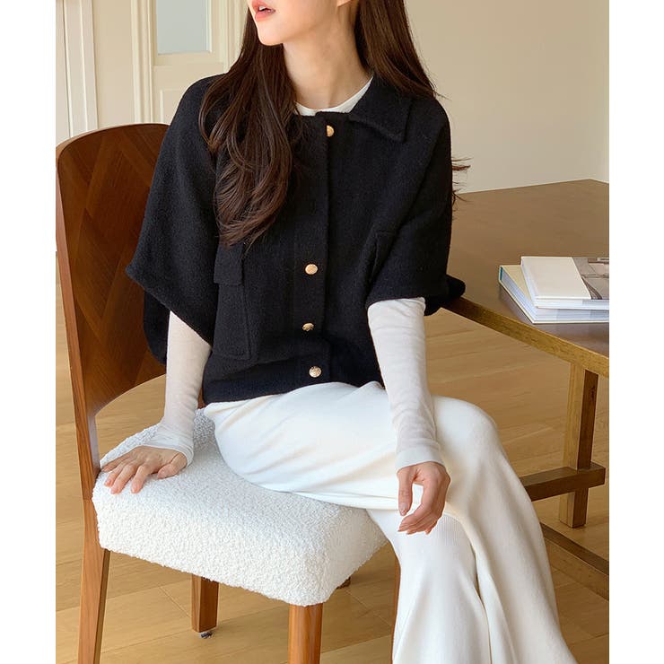 ドルマンショートジャケット ケープコート ショートジャケット | COCOMOMO | 詳細画像9 