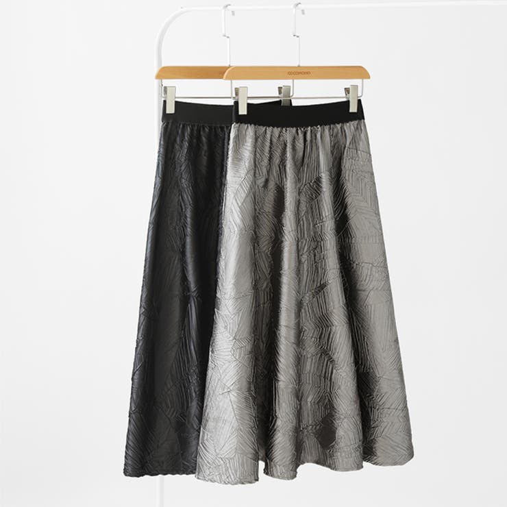 大人上品に着映えるジャガードスカート フレアスカート オフィスカジュアル | COCOMOMO | 詳細画像19 