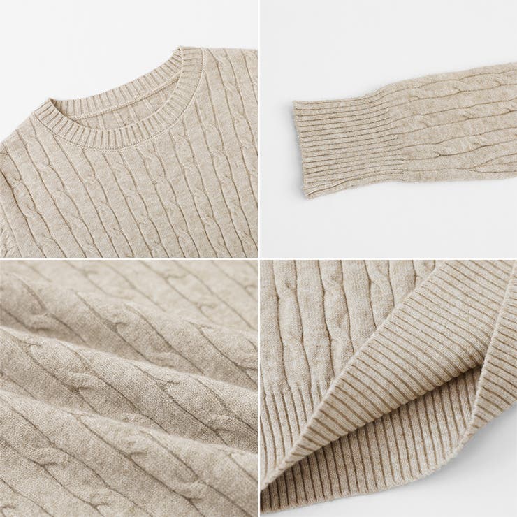 【11色展開】ケーブル編みニット ケーブルニット ニットセーター | COCOMOMO | 詳細画像27 