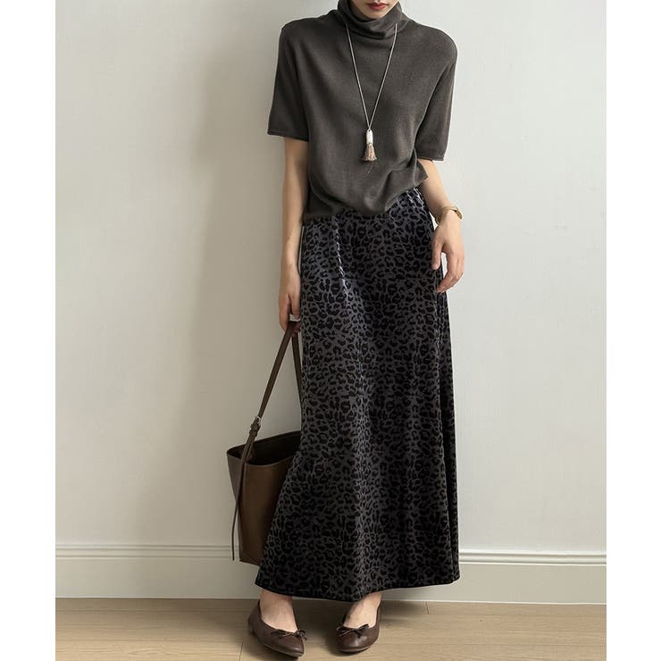 レオパードベロアスカート ベロアスカート ヒョウ柄スカート | COCOMOMO | 詳細画像17 