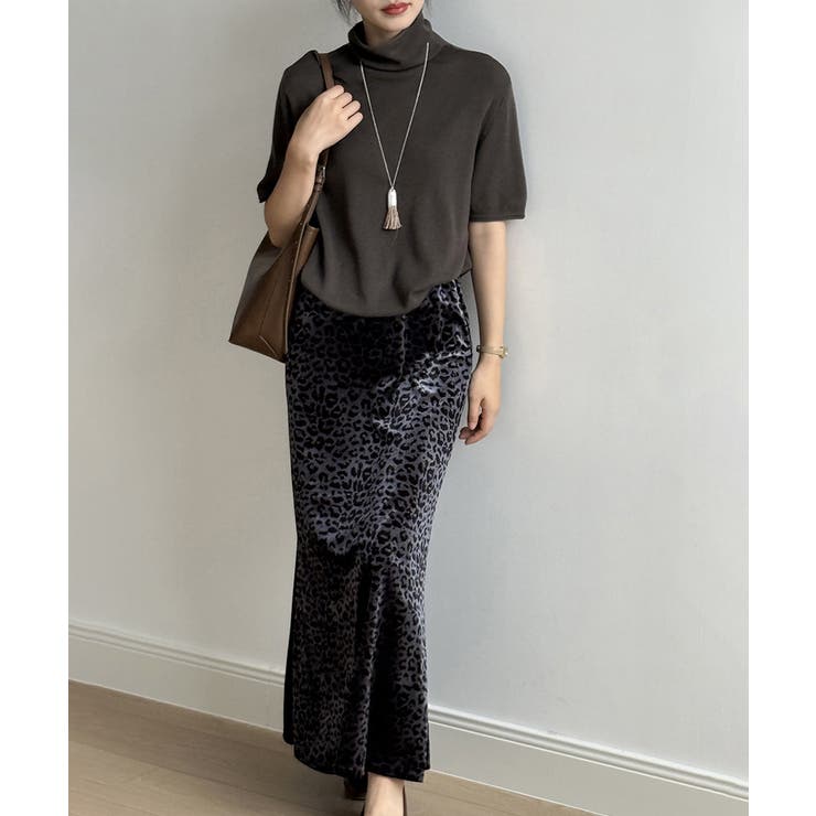 レオパードベロアスカート ベロアスカート ヒョウ柄スカート | COCOMOMO | 詳細画像18 