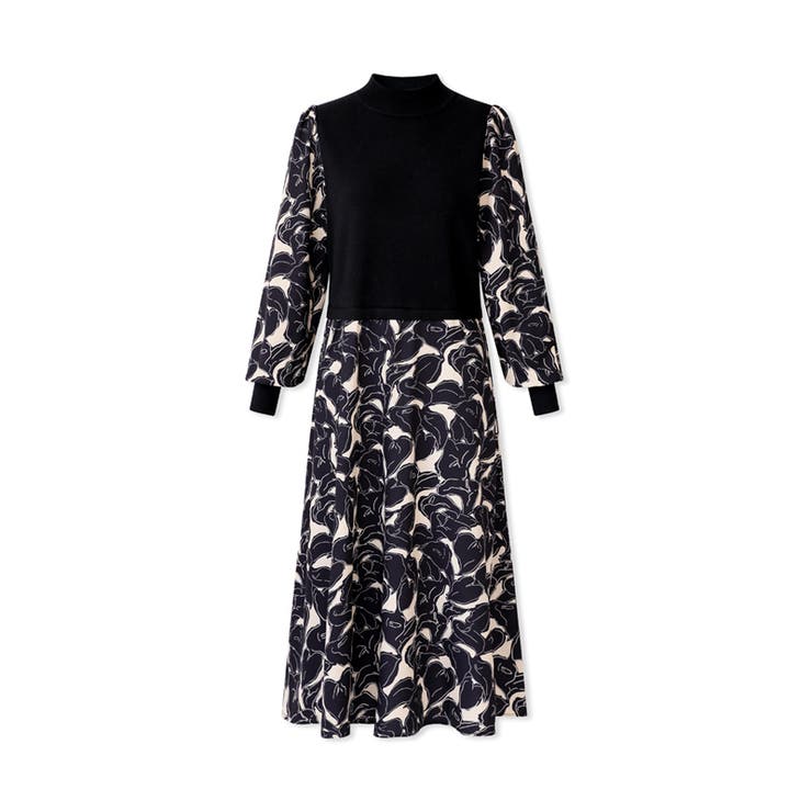 ボタニカル柄ドッキングワンピース ドッキングワンピース オフィスカジュアル | COCOMOMO | 詳細画像24 