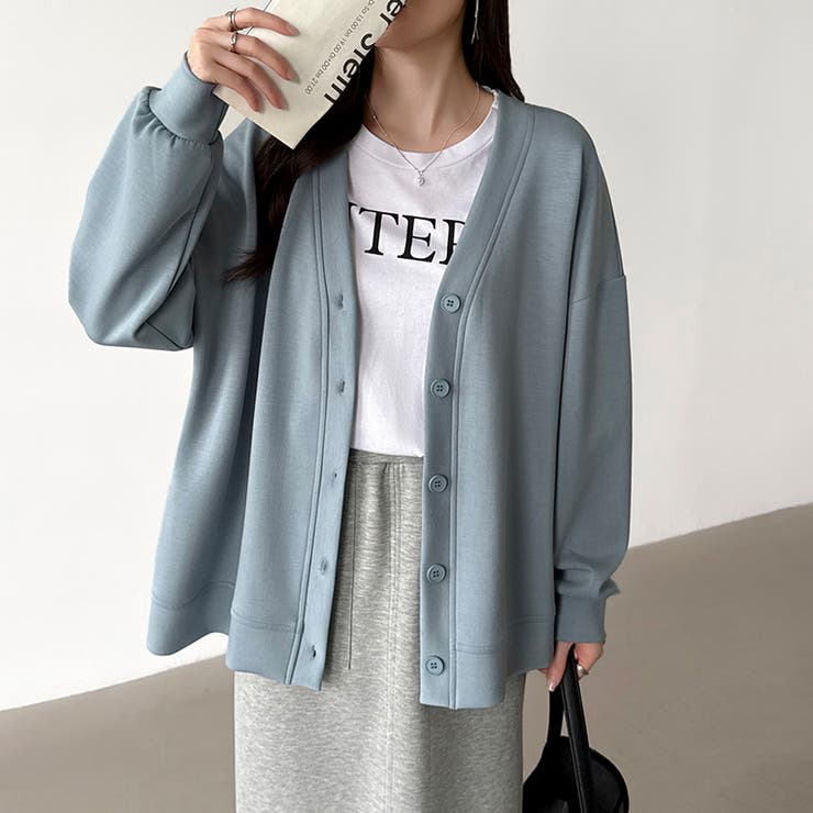 きれい見えでもラク。今欲しいポンチカーデ ドロップショルダー カーディガン | COCOMOMO | 詳細画像38 