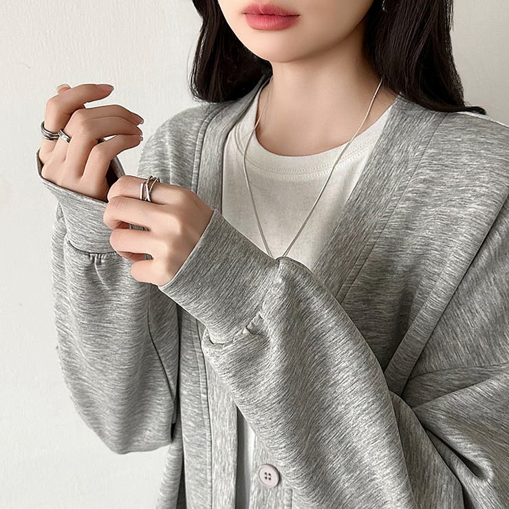 きれい見えでもラク。今欲しいポンチカーデ ドロップショルダー カーディガン | COCOMOMO | 詳細画像50 