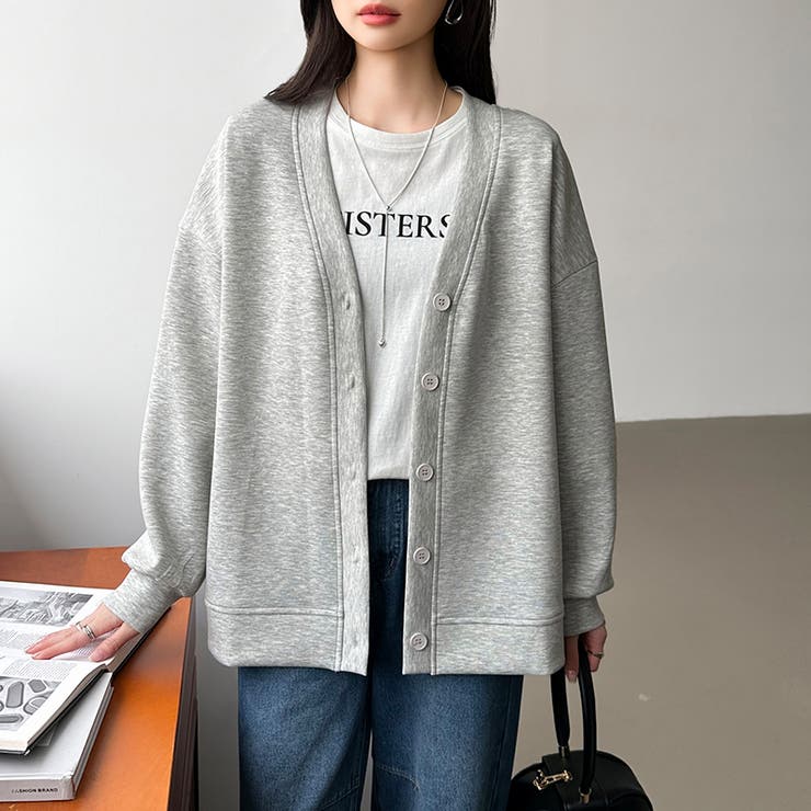 きれい見えでもラク。今欲しいポンチカーデ ドロップショルダー カーディガン | COCOMOMO | 詳細画像53 