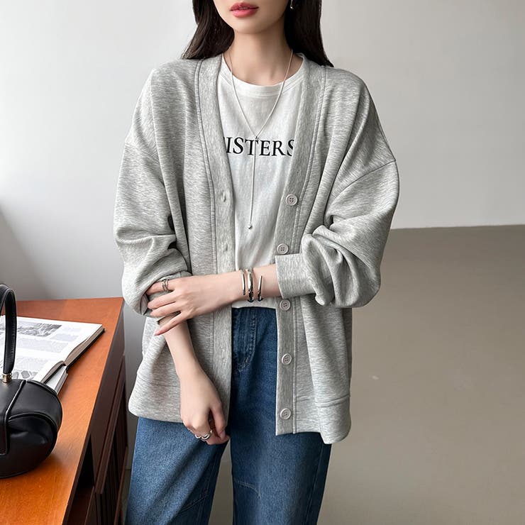 きれい見えでもラク。今欲しいポンチカーデ ドロップショルダー カーディガン | COCOMOMO | 詳細画像54 