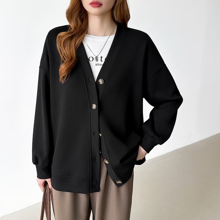 きれい見えでもラク。今欲しいポンチカーデ ドロップショルダー カーディガン | COCOMOMO | 詳細画像23 