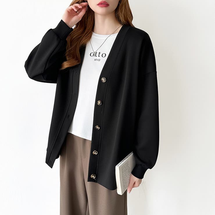 きれい見えでもラク。今欲しいポンチカーデ ドロップショルダー カーディガン | COCOMOMO | 詳細画像27 