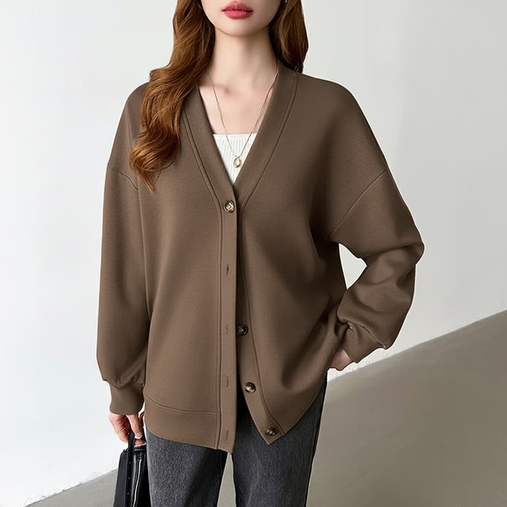 きれい見えでもラク。今欲しいポンチカーデ ドロップショルダー カーディガン | COCOMOMO | 詳細画像13 