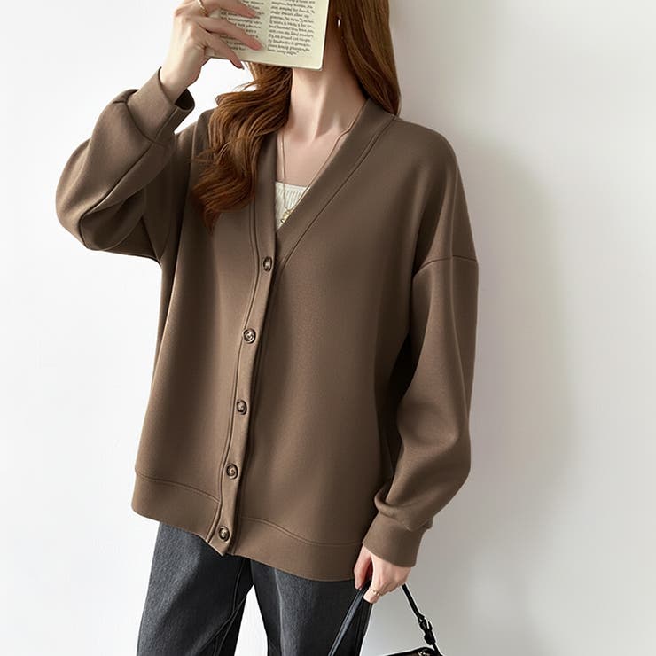 きれい見えでもラク。今欲しいポンチカーデ ドロップショルダー カーディガン | COCOMOMO | 詳細画像15 