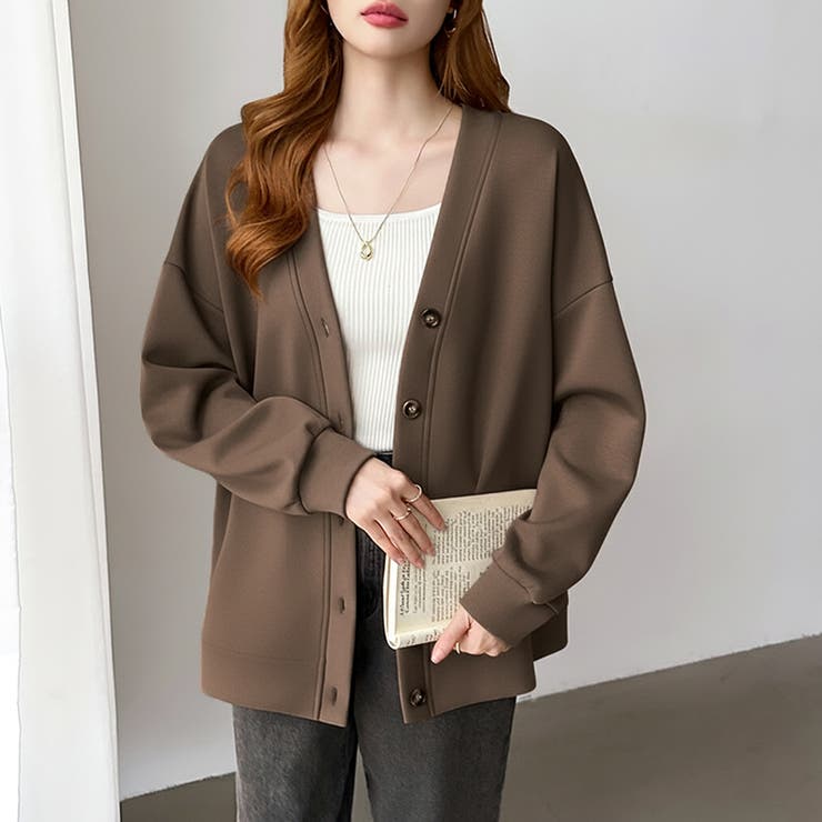 きれい見えでもラク。今欲しいポンチカーデ ドロップショルダー カーディガン | COCOMOMO | 詳細画像20 