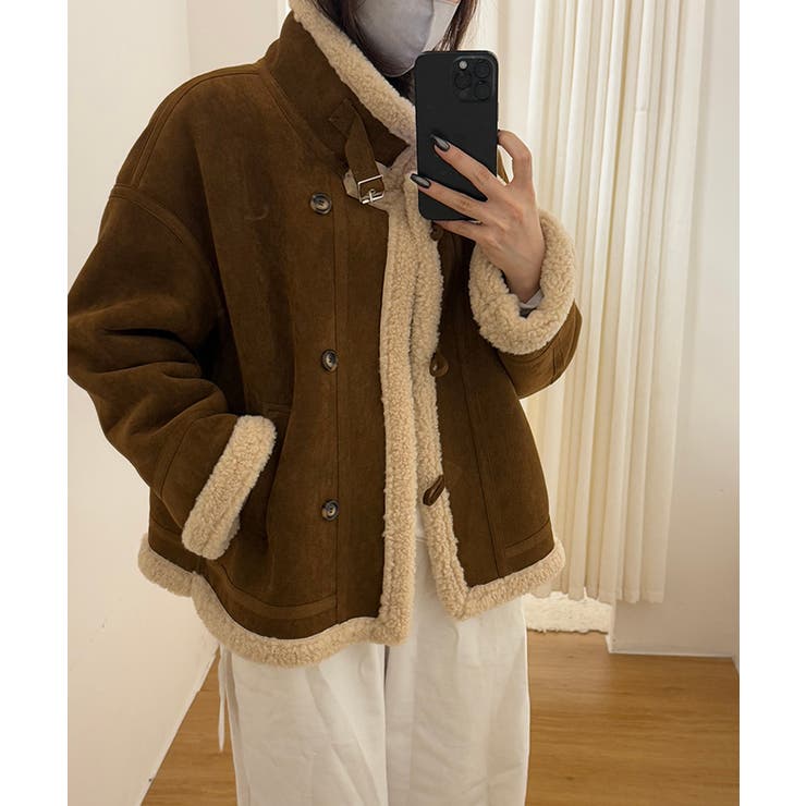 ムートンボアジャケット フェイクムートン ボアジャケット | COCOMOMO | 詳細画像10 