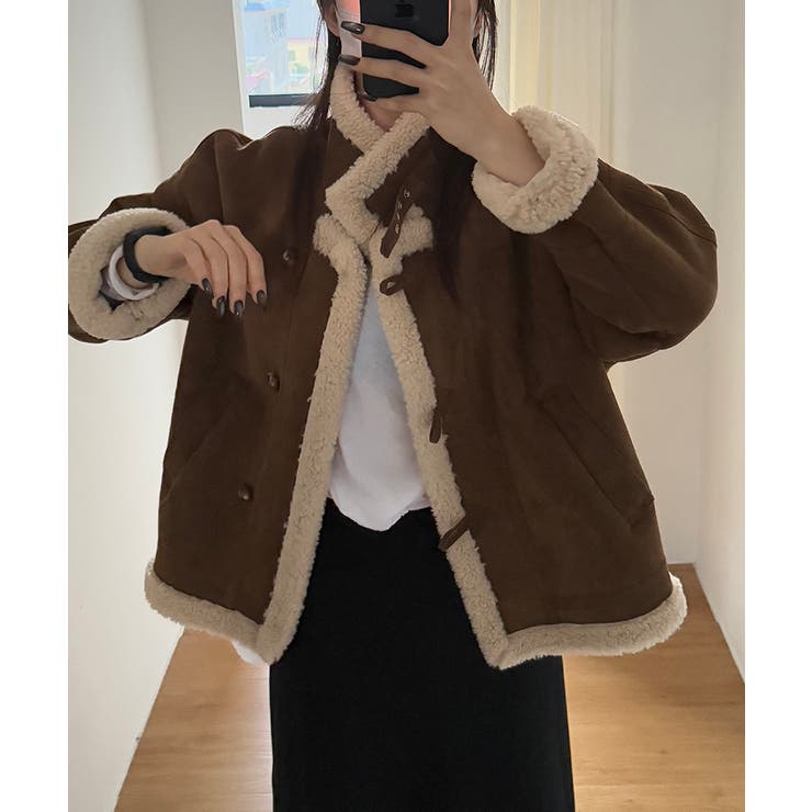 ムートンボアジャケット フェイクムートン ボアジャケット | COCOMOMO | 詳細画像14 