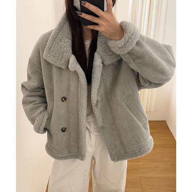 ムートンボアジャケット フェイクムートン ボアジャケット | COCOMOMO | 詳細画像2 