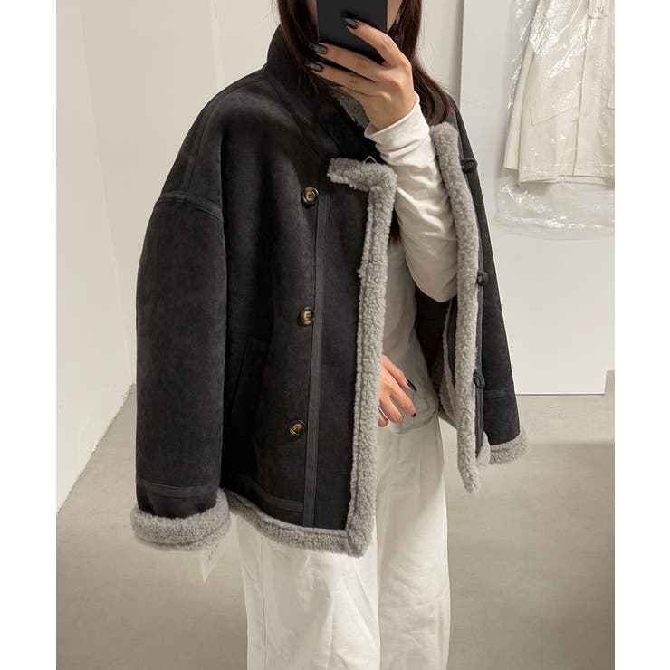 ムートンボアジャケット フェイクムートン ボアジャケット | COCOMOMO | 詳細画像21 