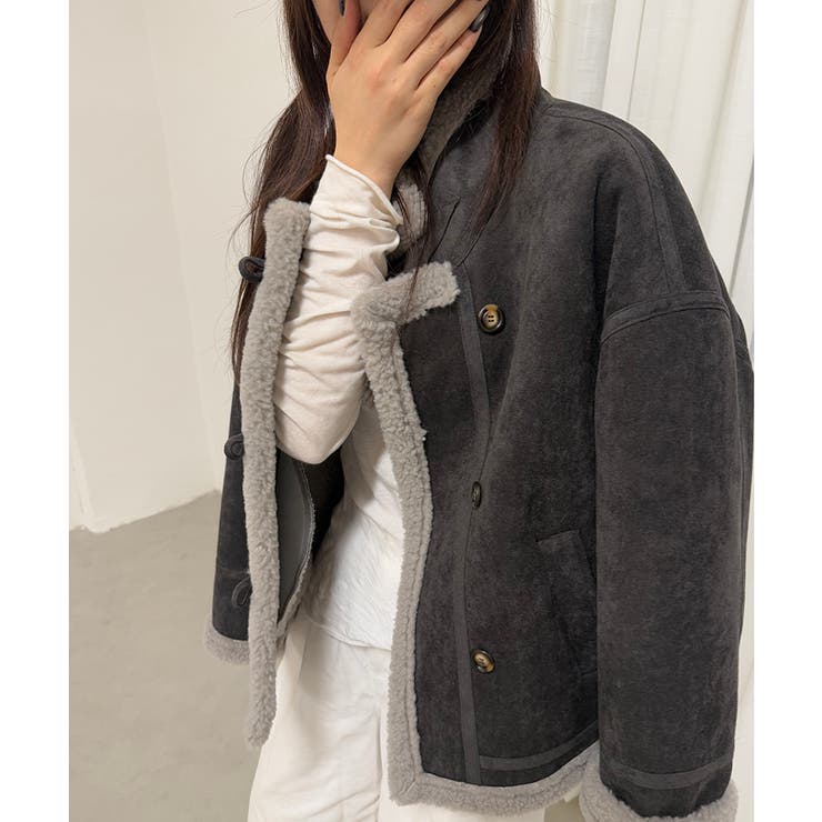 ムートンボアジャケット フェイクムートン ボアジャケット | COCOMOMO | 詳細画像22 