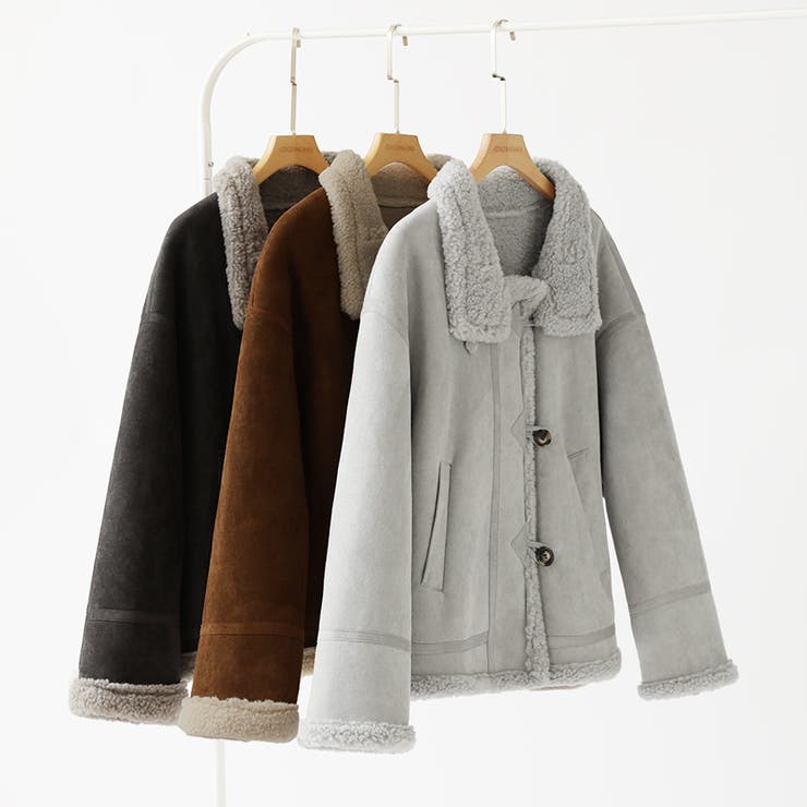 ムートンボアジャケット フェイクムートン ボアジャケット | COCOMOMO | 詳細画像23 