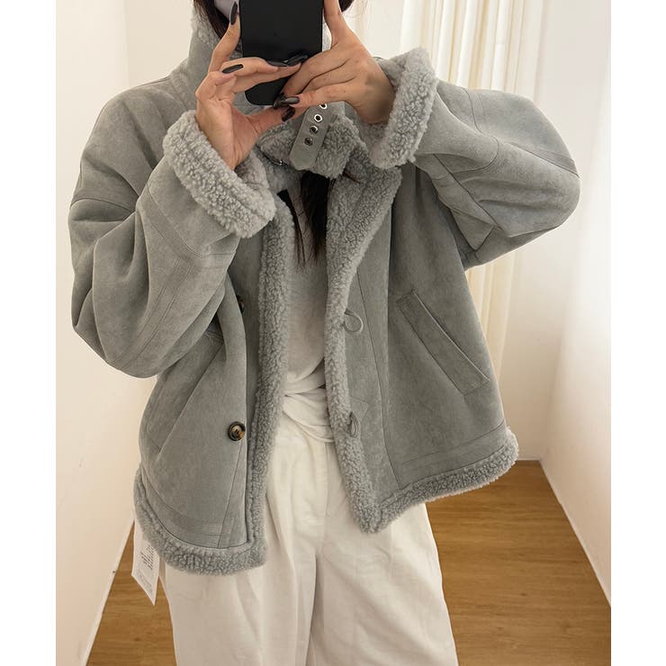 ムートンボアジャケット フェイクムートン ボアジャケット | COCOMOMO | 詳細画像3 